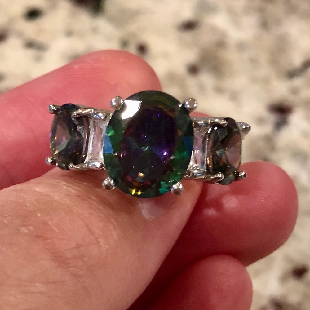 Mystic topaz ring